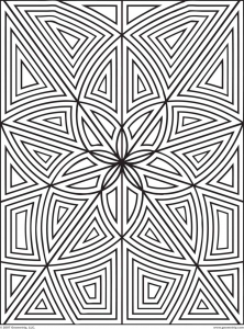 Ein symmetrisches Labyrinth zum Ausmalen