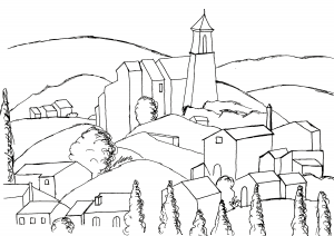 Gardanne (Version 1) (Ausmalbild von Architektur, Länder und Städte)