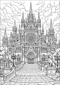Ausmalbilder von Architecture zum Ausdrucken und Ausmalen für Erwachsene