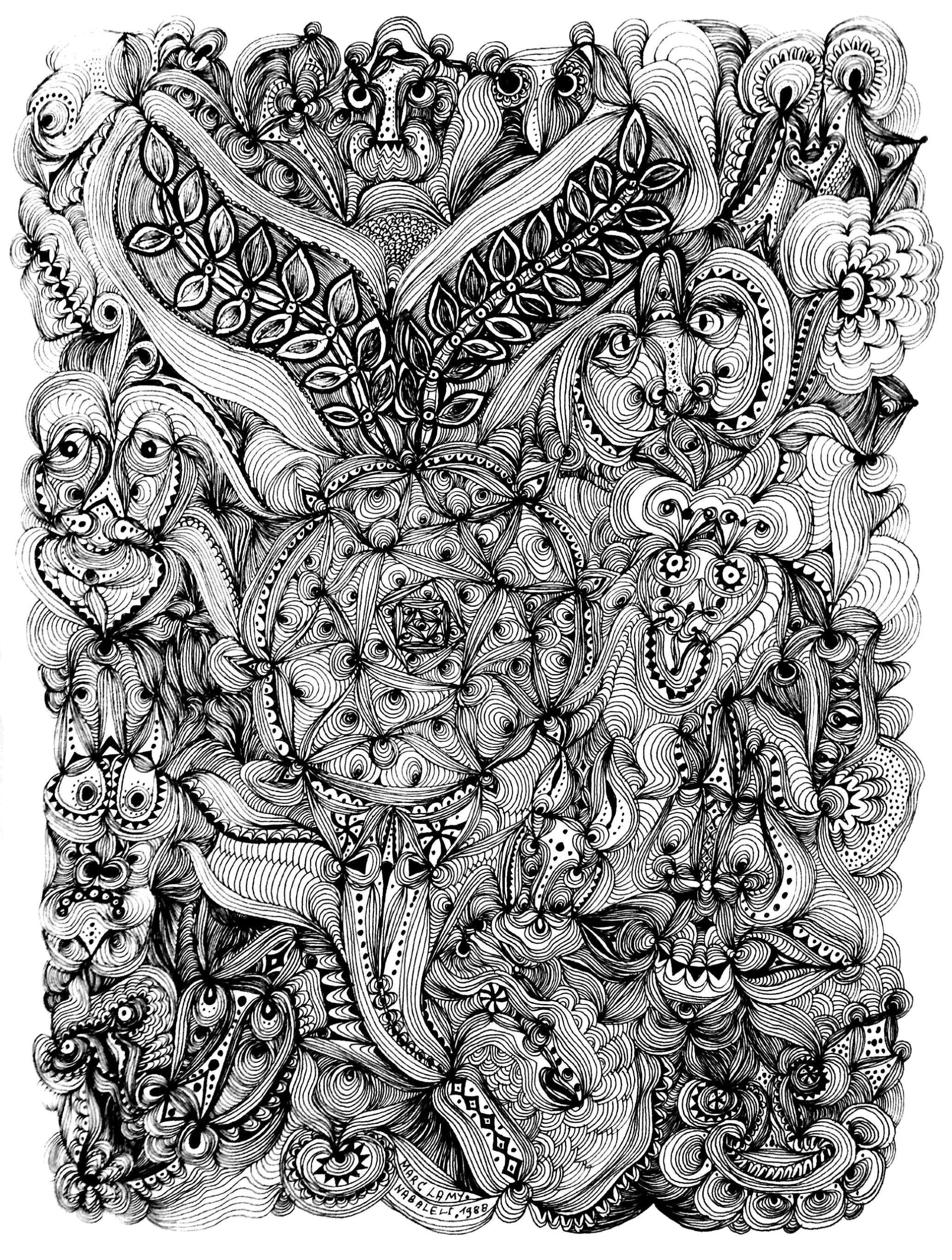 Art-brut-85564 (Ausmalbild von Art brut zum Ausdrucken und Ausmalen für Erwachsene)
