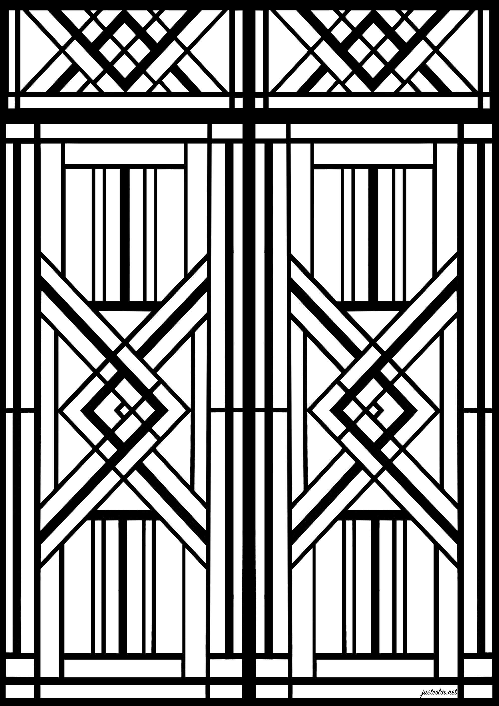 Art Déco, gesehen in Paris. Pariser Art-Déco-Türen sind herausragende Beispiele der Art-Déco-Architektur, die in der Stadt in den 1920er und 1930er Jahren ihre Blütezeit erlebte. Sie zeichnen sich durch aufwendige geometrische Muster aus und sind ein Beispiel dafür, wie Architektur genutzt werden kann, um ein Gefühl von Eleganz und Raffinesse zu vermitteln.