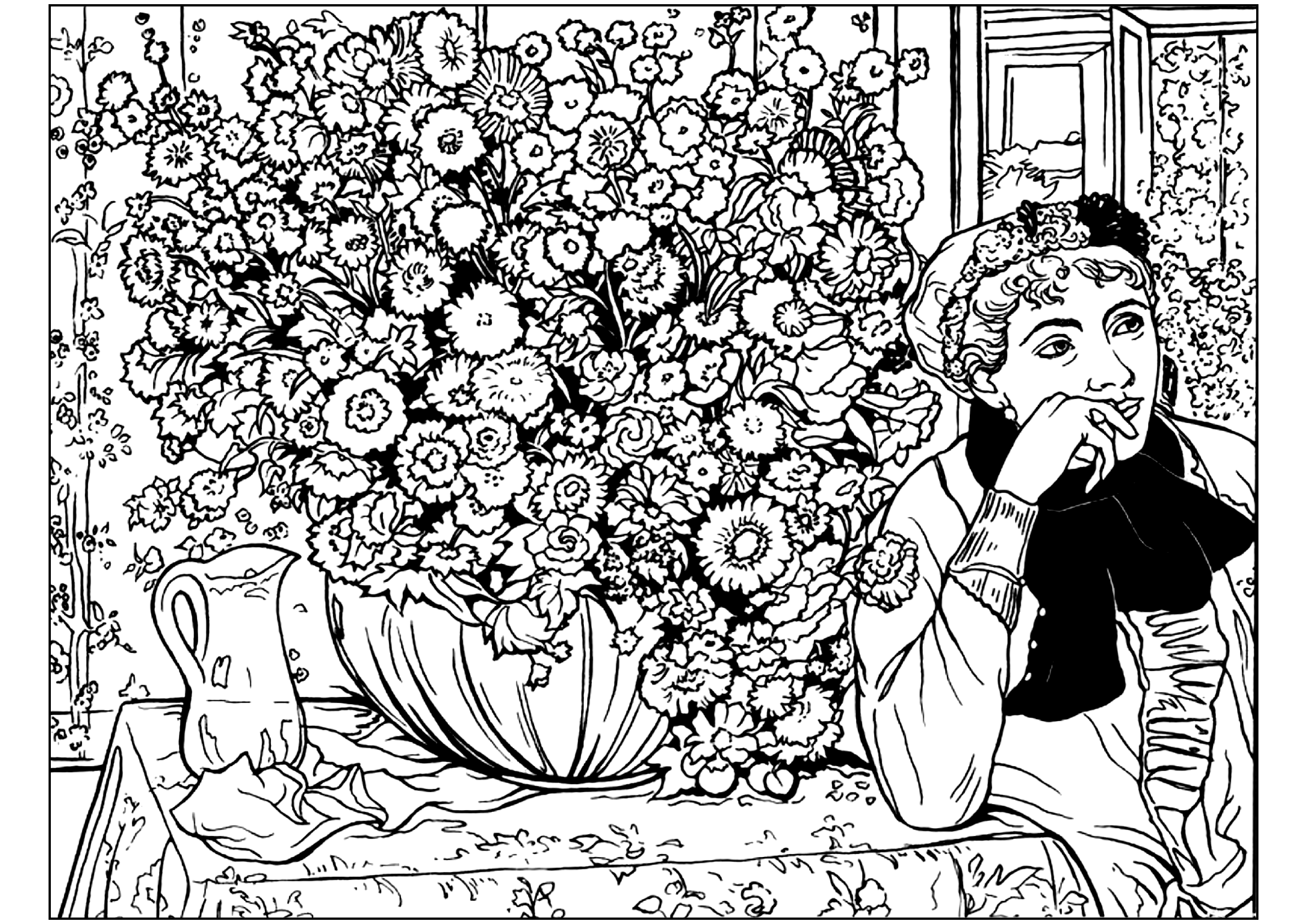 Kunstwerk-60662 (Ausmalbild zum Ausdrucken und Ausmalen für Erwachsene)