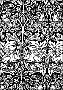 William Morris - Bruder Kaninchen (1882) (Ausmalbild von Arts and Crafts)