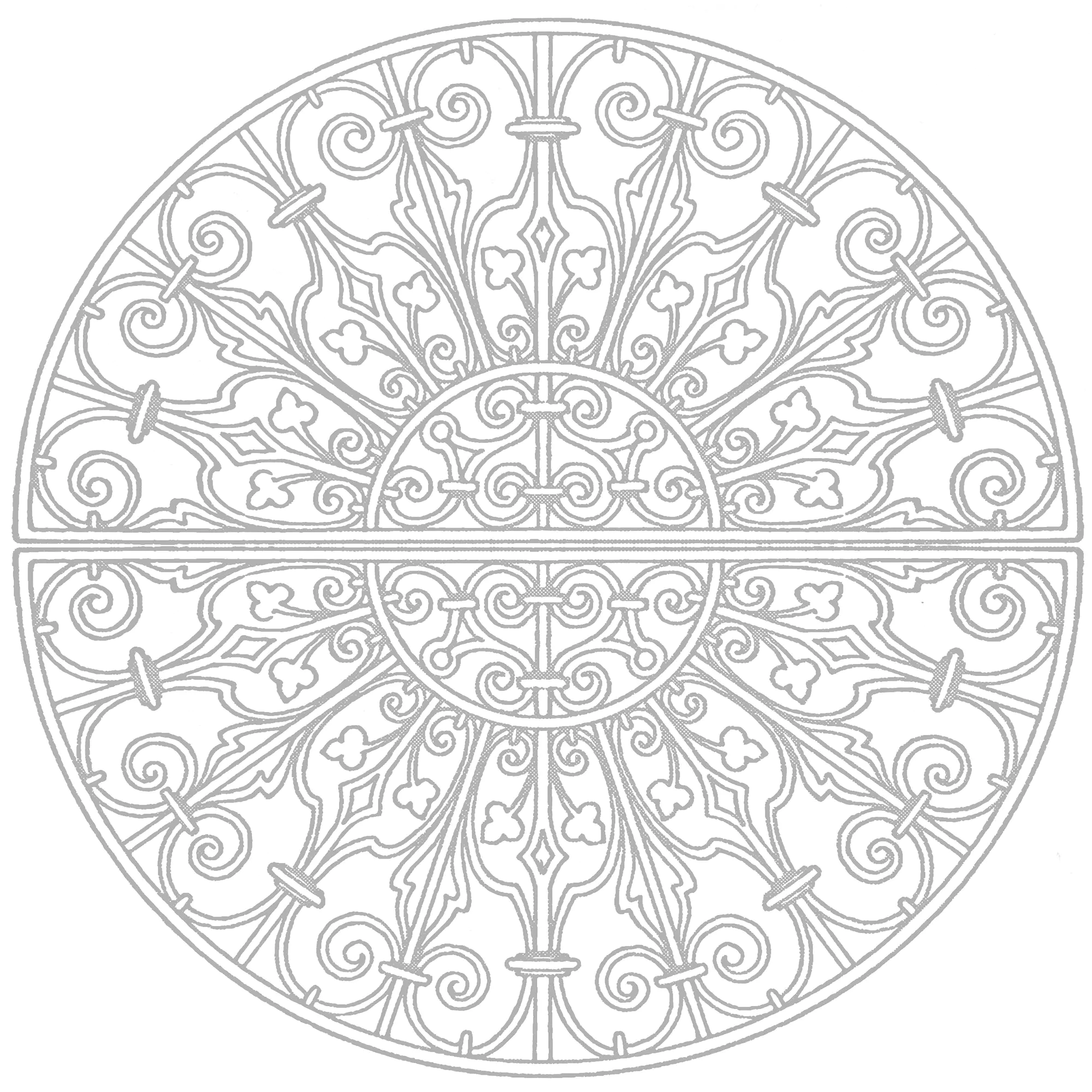 Eine majestätische Fliese (Ausmalbild von Azulejos zum Ausdrucken und Ausmalen für Erwachsene)