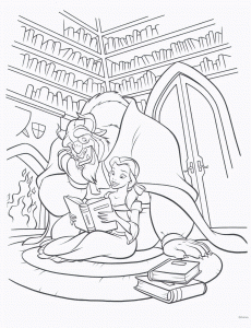 Die Schöne und das Biest (Disney) (Ausmalbild Rückkehr zur Kindheit)