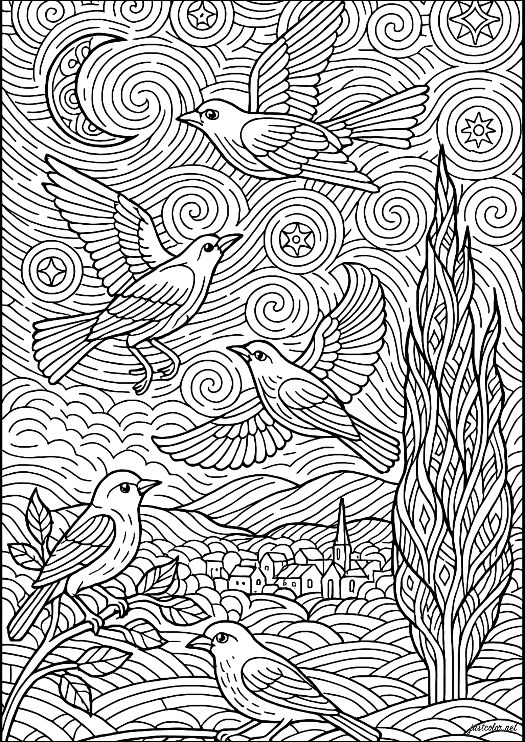 Vogel-69955 (Ausmalbild zum Ausdrucken und Ausmalen für Erwachsene)