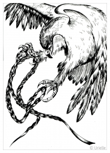 Adler auf dem Vormarsch (Ausmalbild von Vögel)