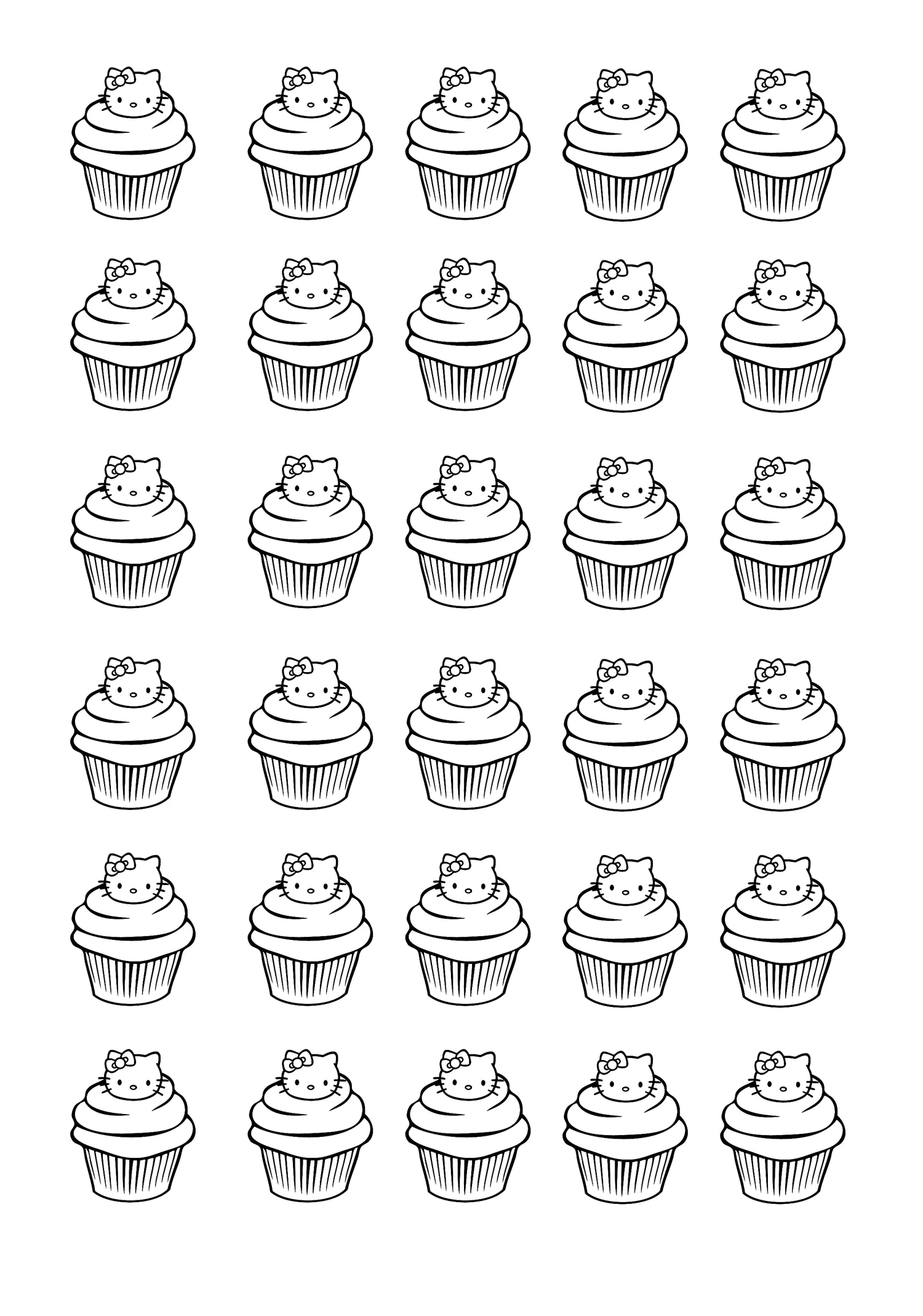 Cupcakes-28458 (Ausmalbild zum Ausdrucken und Ausmalen für Erwachsene)