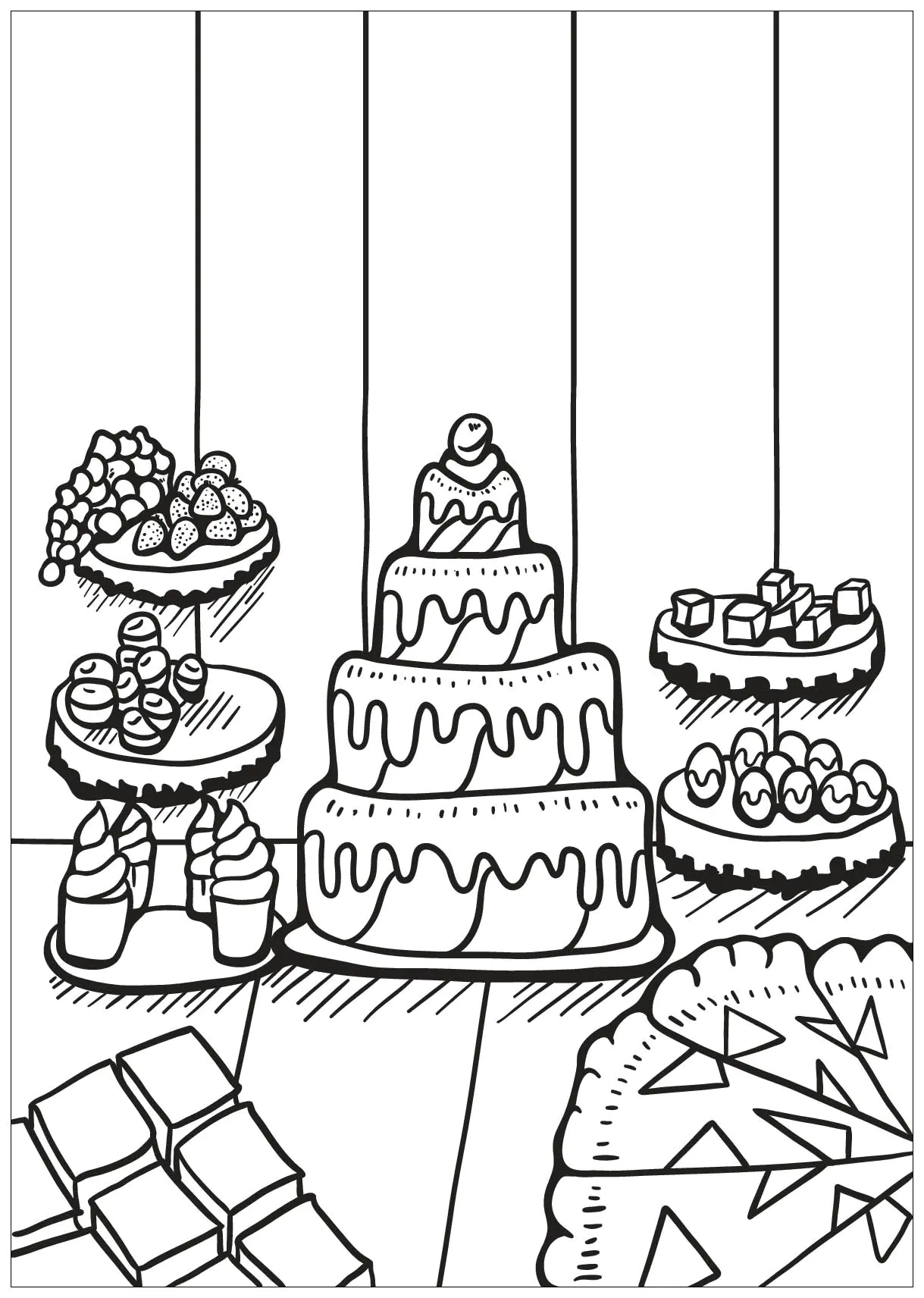 Cupcakes-62447 (Ausmalbild zum Ausdrucken und Ausmalen für Erwachsene)