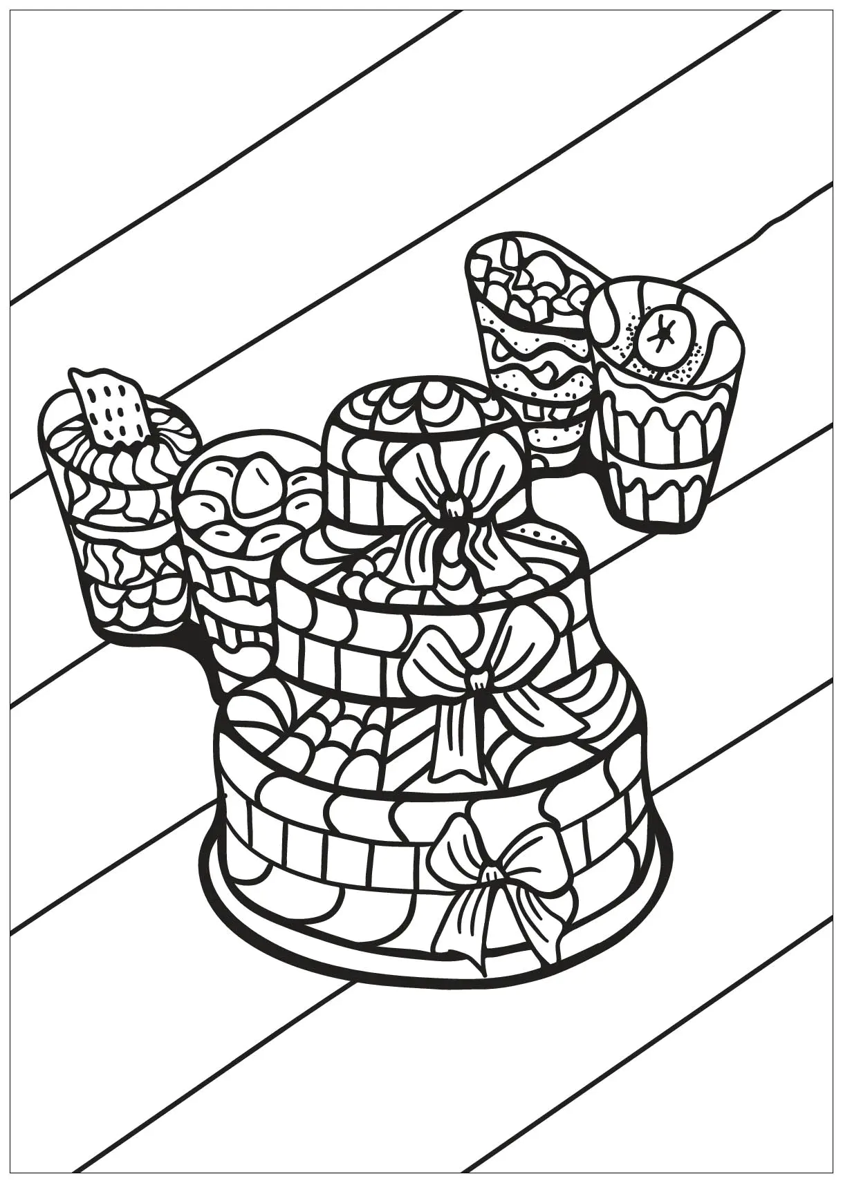Cupcakes-7871 (Ausmalbild zum Ausdrucken und Ausmalen für Erwachsene)