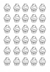 cupcakes-28458 (Ausmalbild)