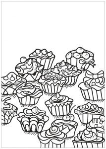 cupcakes-98644 (Ausmalbild)