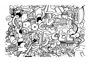Malbuch Fur Erwachsene | JustColor : Gekritzelkunst / Gekritzel - 5 (Ausmalbild von Doodle art / Doodling)