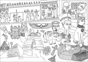 Ägypten (Ausmalbild von Frédéric Brogard)