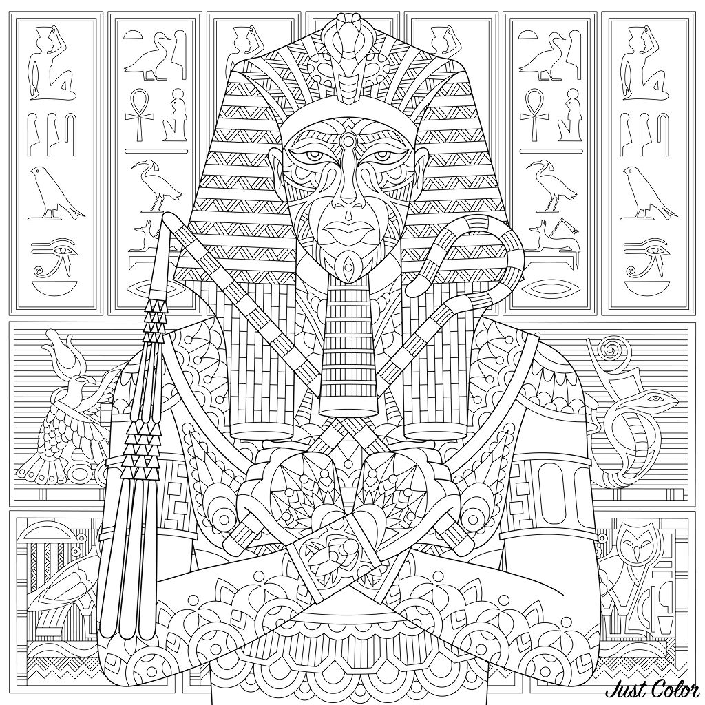 Malbuch Fur Erwachsene  : Ägypten und Hieroglyphen - 1