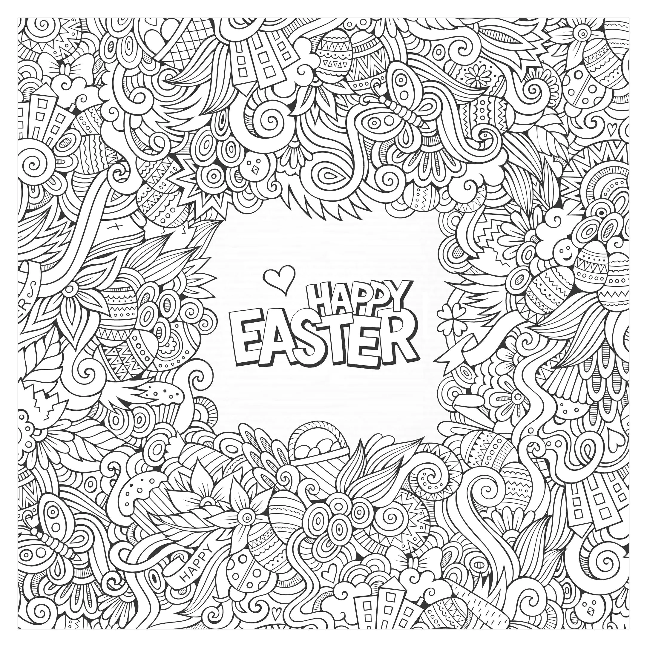 Ostern-13142 (Ausmalbild zum Ausdrucken und Ausmalen für Erwachsene)