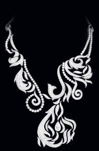 Halskette mit Diamanten (Ausmalbild von Modekleidung)