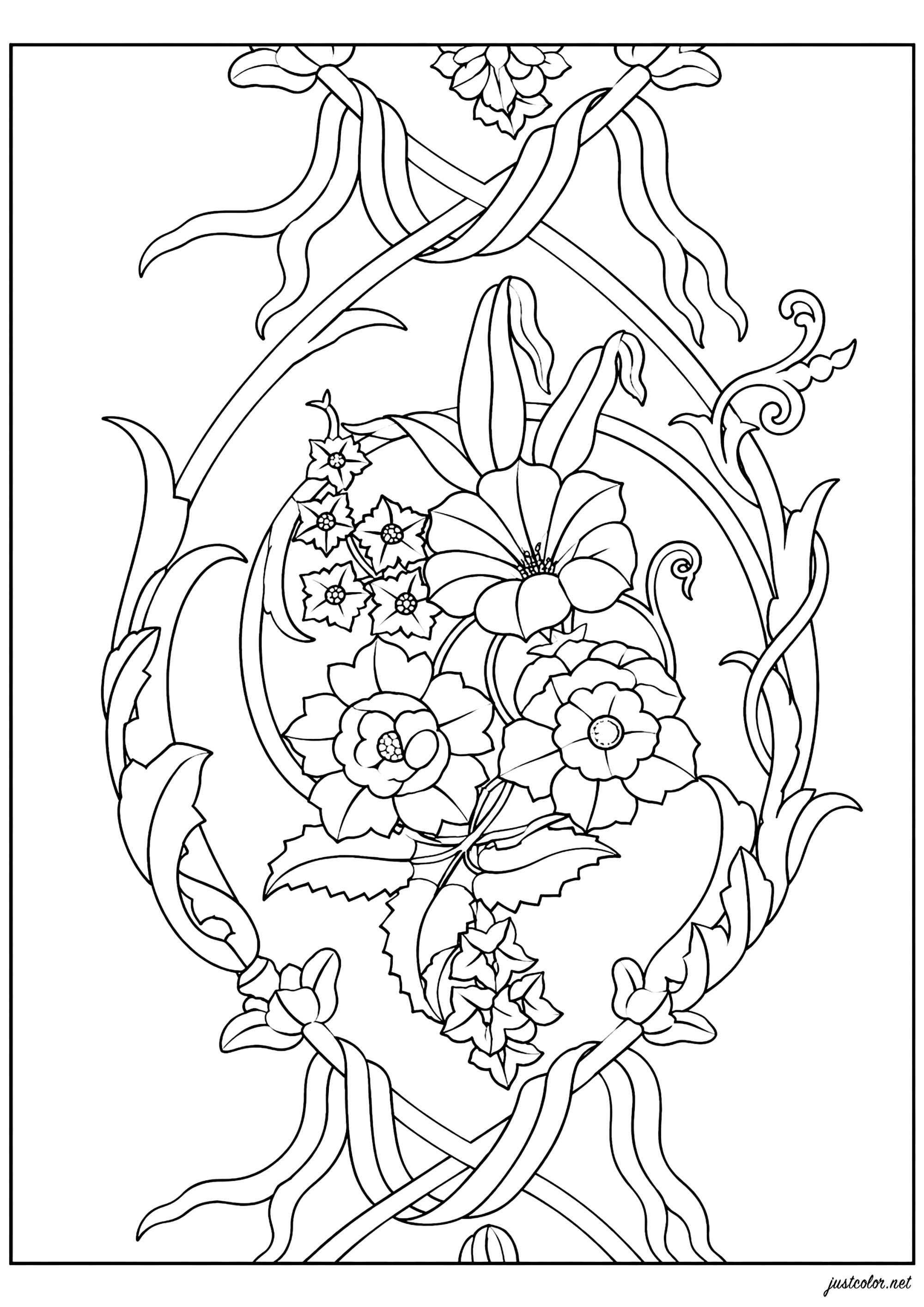 Blumen-vegetation-91519 (Ausmalbild von Blumen & Vegetation zum Ausdrucken und Ausmalen für Erwachsene)