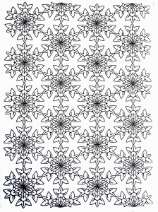 Symmetrische Blumen (Ausmalbild von Blumen & Vegetation)