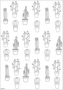 27 Kaktus (Ausmalbild von Blumen & Vegetation)