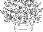 Blumenstrauß aus Morgenblumen (Ausmalbild von Blumen & Vegetation)