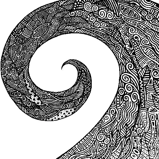 Welle mit Mustern (Ausmalbild Nicht klassifizierbar zum Ausdrucken und Ausmalen für Erwachsene)