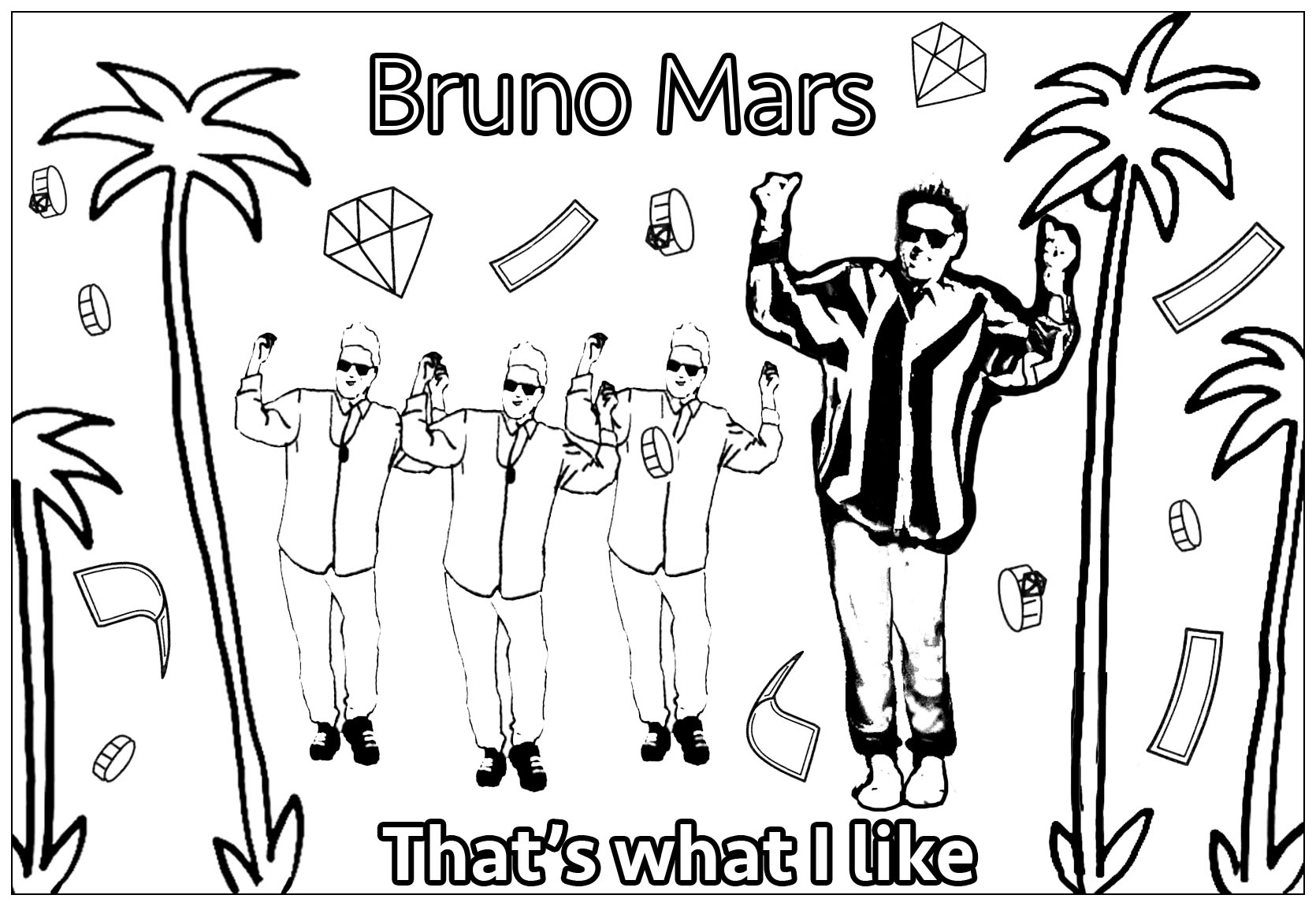 Farbgebung inspiriert durch den Clip von Bruno Mars 'That's what I like'