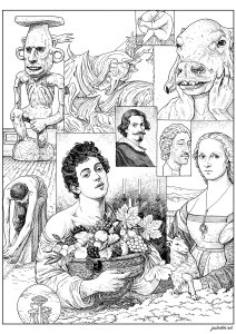 Gesichter, die die Zeit überdauert haben (Ausmalbild Nicht klassifizierbar)