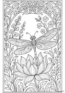 Schmetterlinge und Insekten - 1 (Ausmalbild)