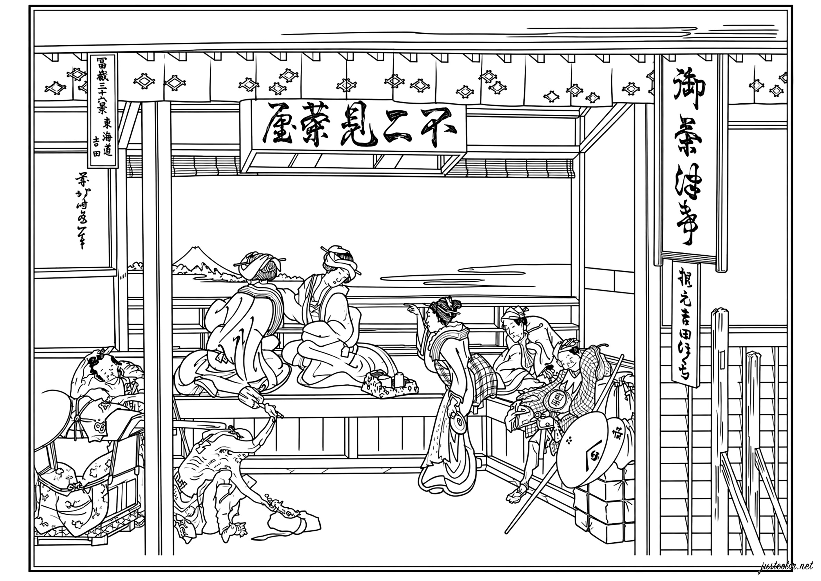 Japan-77219 (Ausmalbild zum Ausdrucken und Ausmalen für Erwachsene)