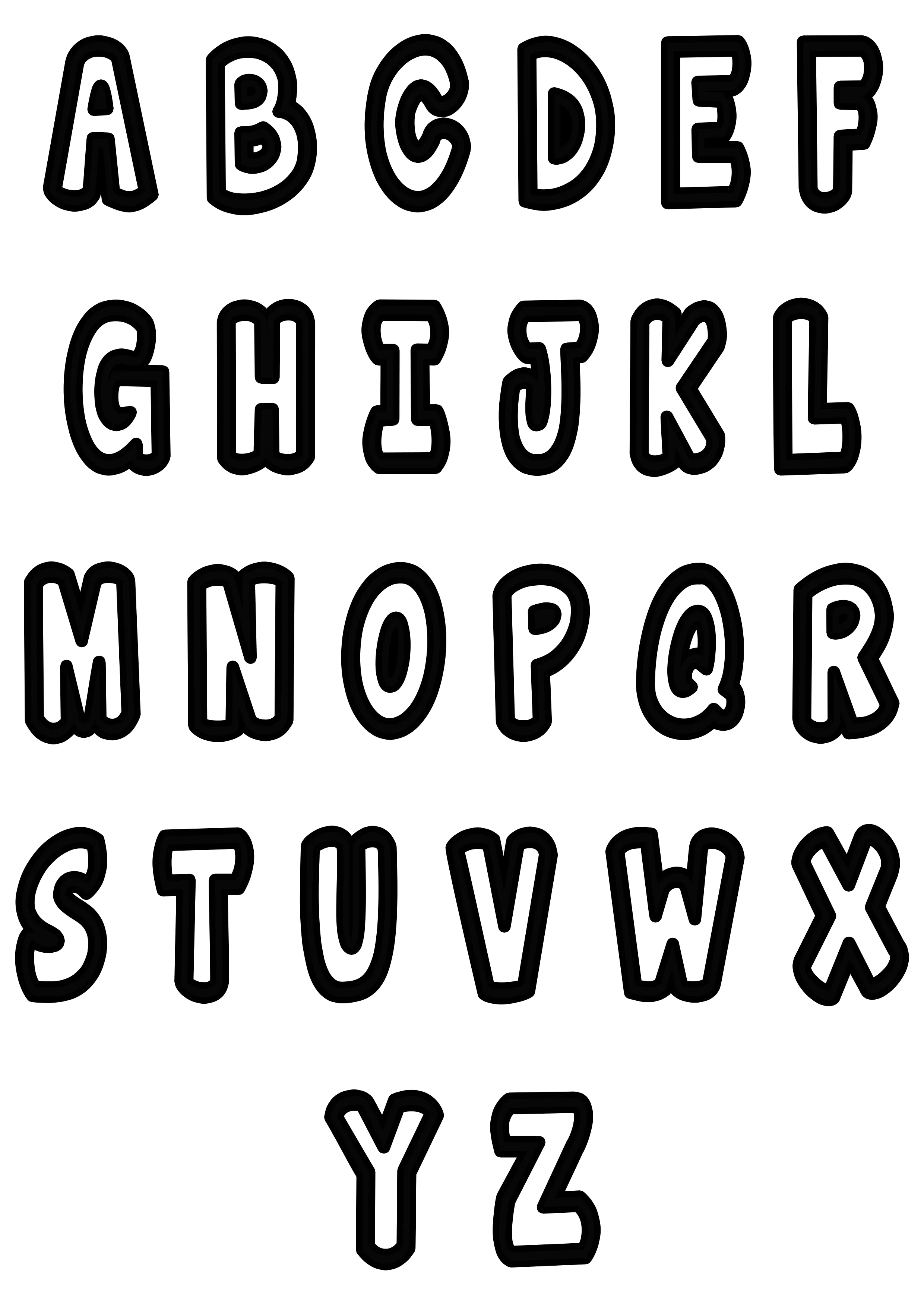 Alphabet - 28666 (Ausmalbild zum Ausdrucken und Ausmalen für Erwachsene)