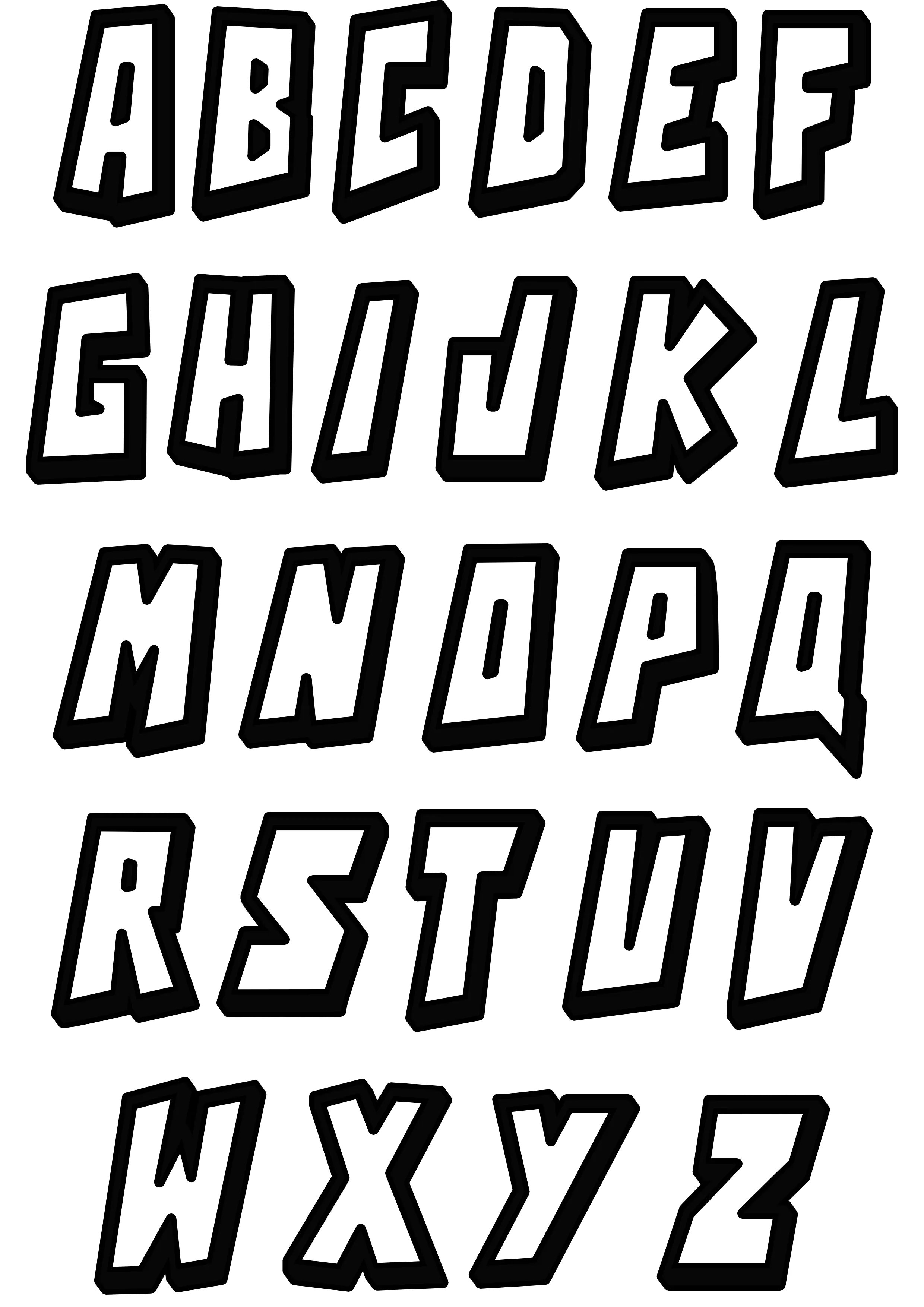 Alphabet - 72989 (Ausmalbild zum Ausdrucken und Ausmalen für Erwachsene)