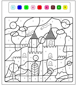 Magisches farbiges Schloss