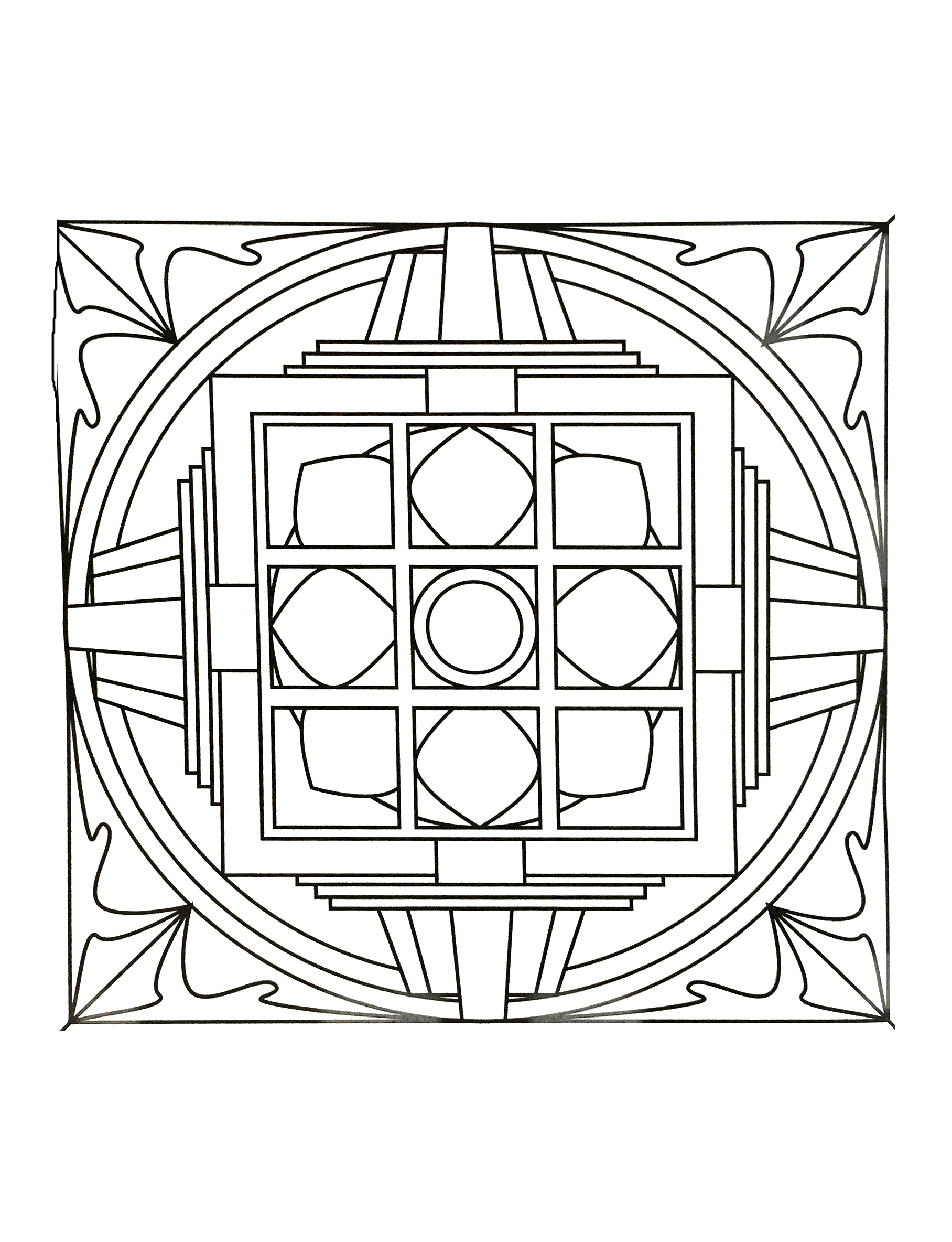 Mandalas - 26489 (Ausmalbild zum Ausdrucken und Ausmalen für Erwachsene)