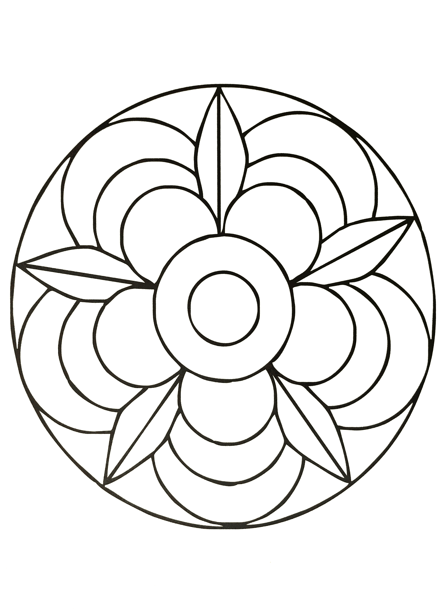 Mandalas - 27664 (Ausmalbild zum Ausdrucken und Ausmalen für Erwachsene)