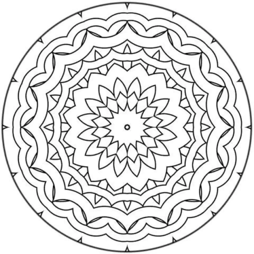 Mandalas - 64869 (Ausmalbild zum Ausdrucken und Ausmalen für Erwachsene)