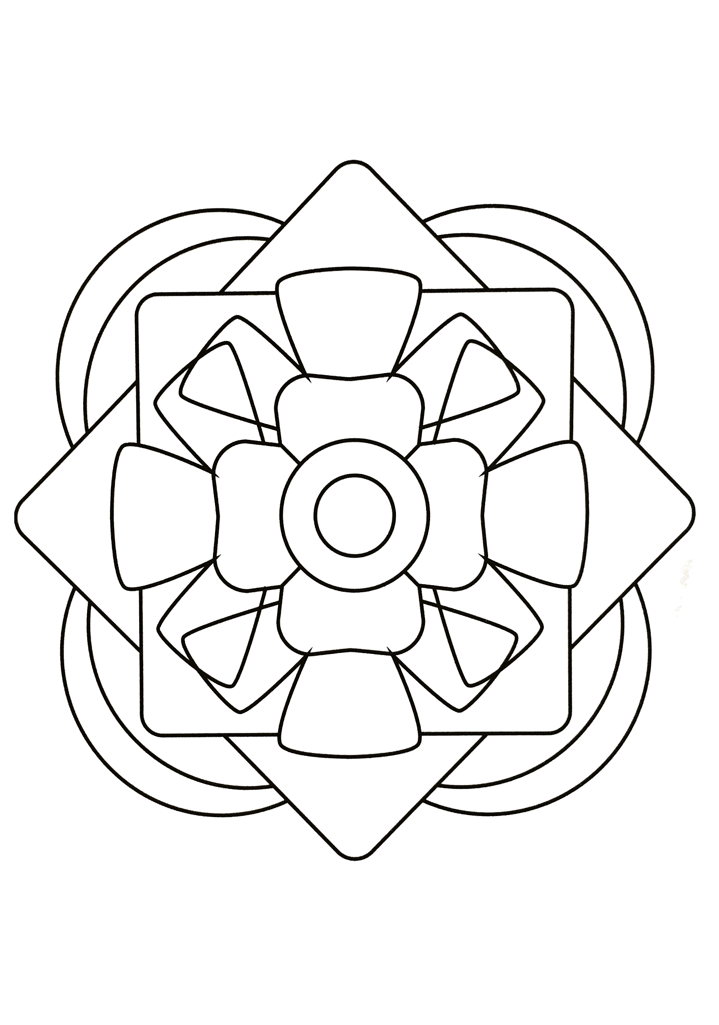 Mandalas - 69467 (Ausmalbild zum Ausdrucken und Ausmalen für Erwachsene)