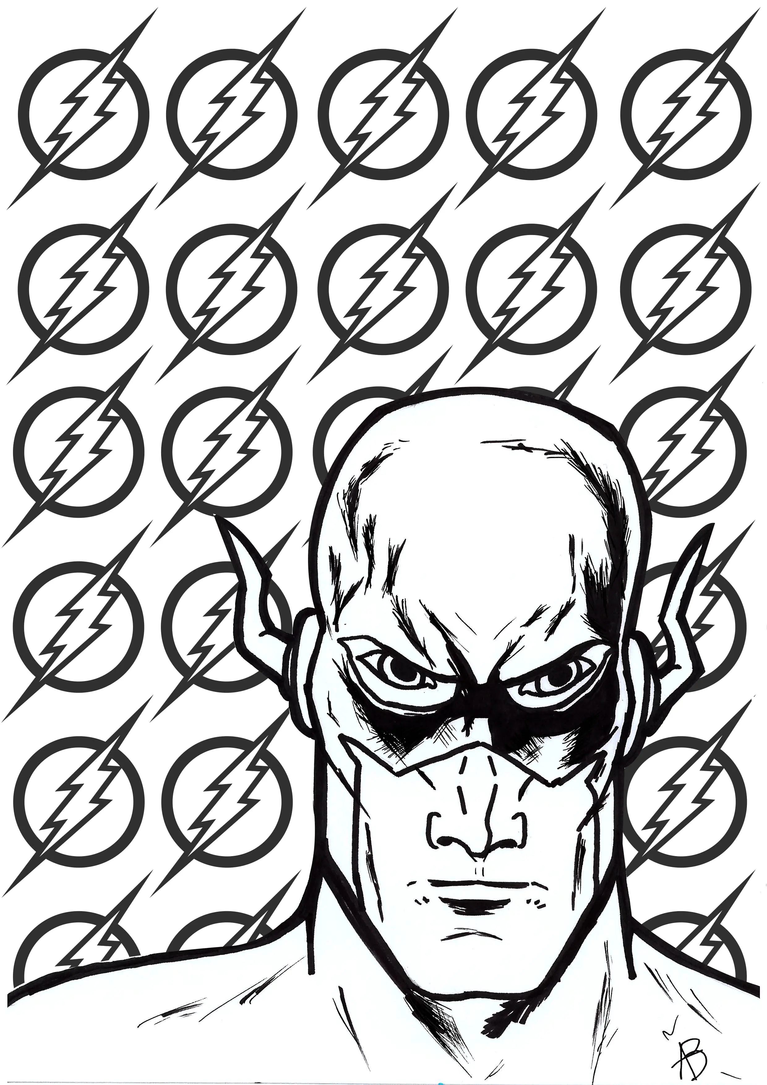 Flash Gordon (Ausmalbild von Bücher & Comics zum Ausdrucken und Ausmalen für Erwachsene)