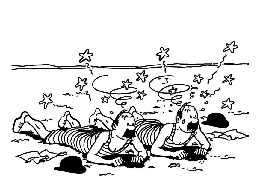 Thompson und Thomson (Ausmalbild von Bücher & Comics zum Ausdrucken und Ausmalen für Erwachsene)