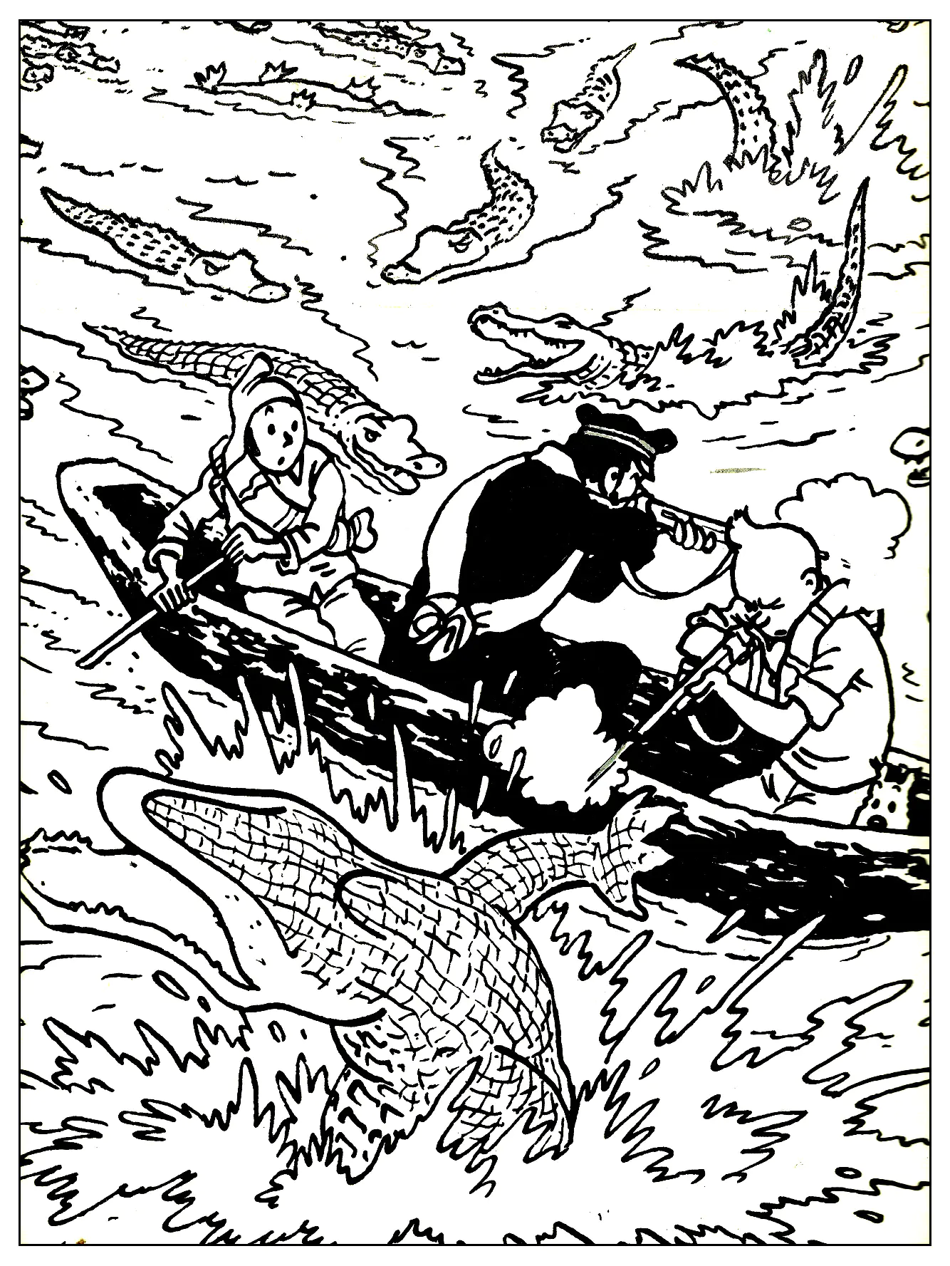 Szene aus Prisoners of the Sun (Ausmalbild von Bücher & Comics zum Ausdrucken und Ausmalen für Erwachsene)