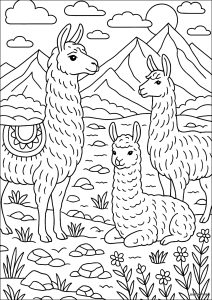 Anden-Lamas und Alpakas