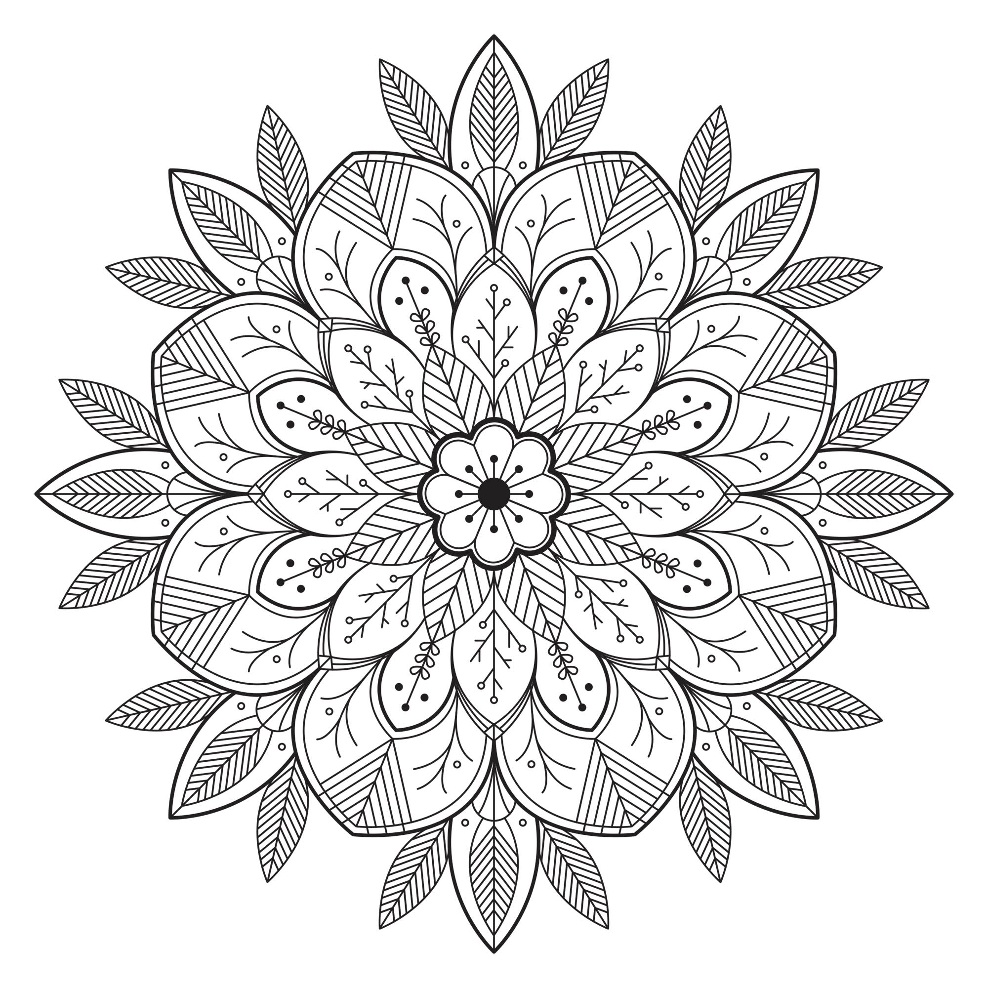 Mandala mit Blumen. Zur Verfügung gestellt von der Website Gifts.com, Künstler : Gifts.com