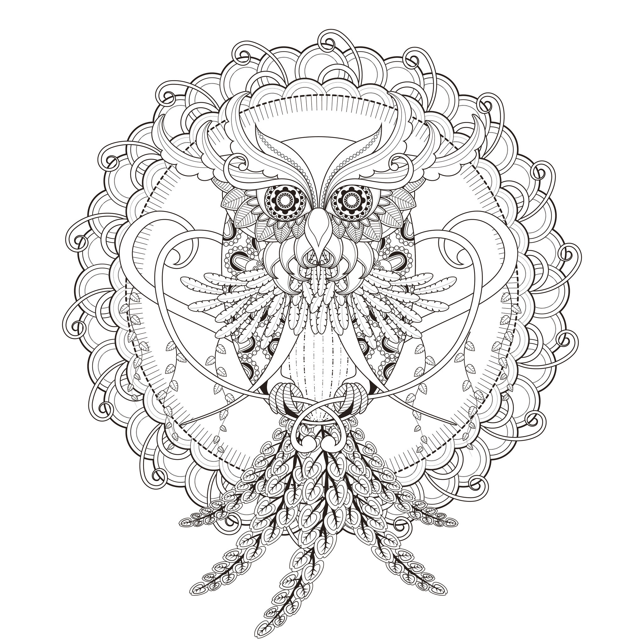 Mandalas-28339 (Ausmalbild) Mandalas-28339 (Ausmalbild zum Ausdrucken und Ausmalen für Erwachsene)