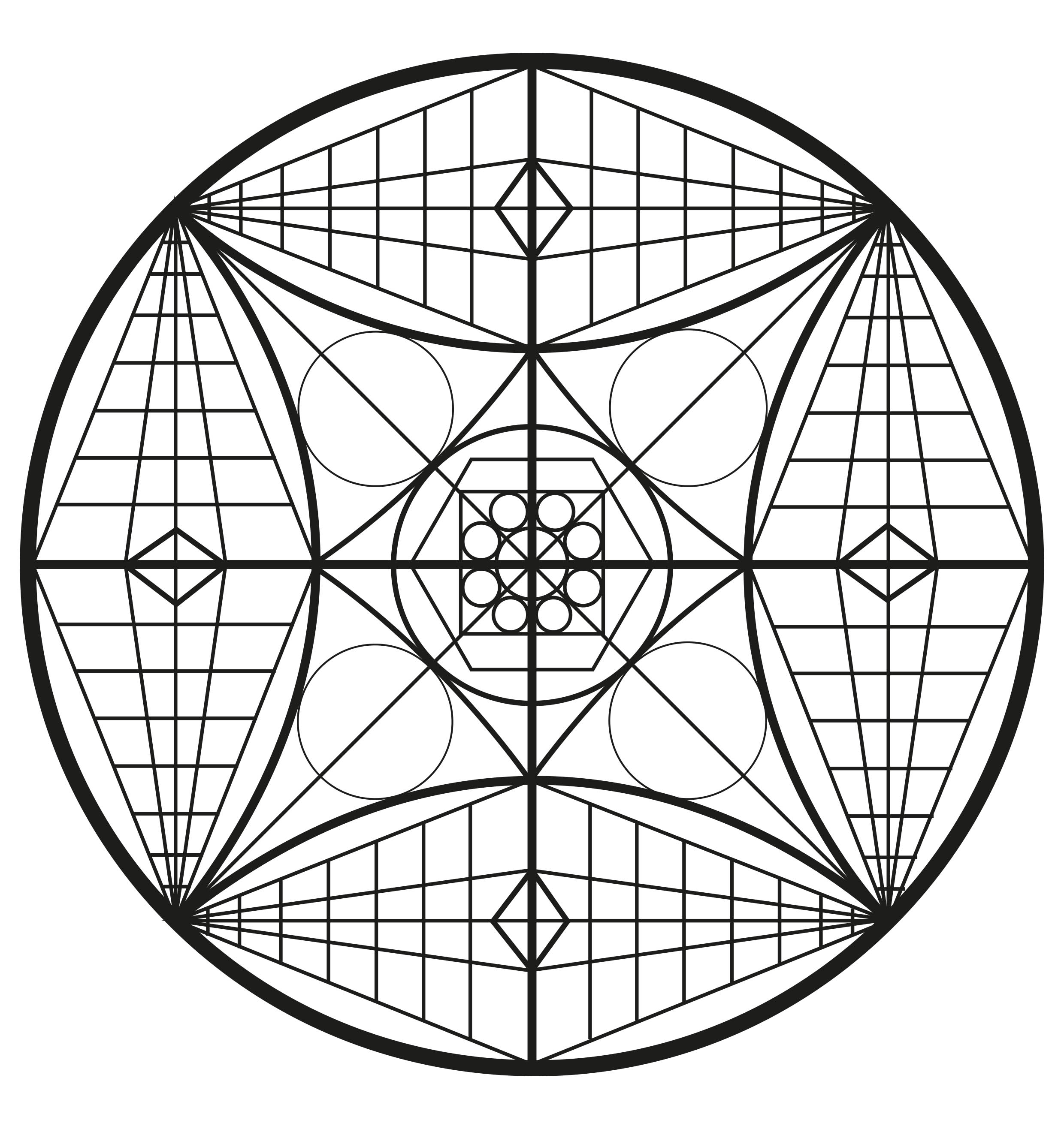 Farbe dieses abstrakte Mandala mit all seinen Details