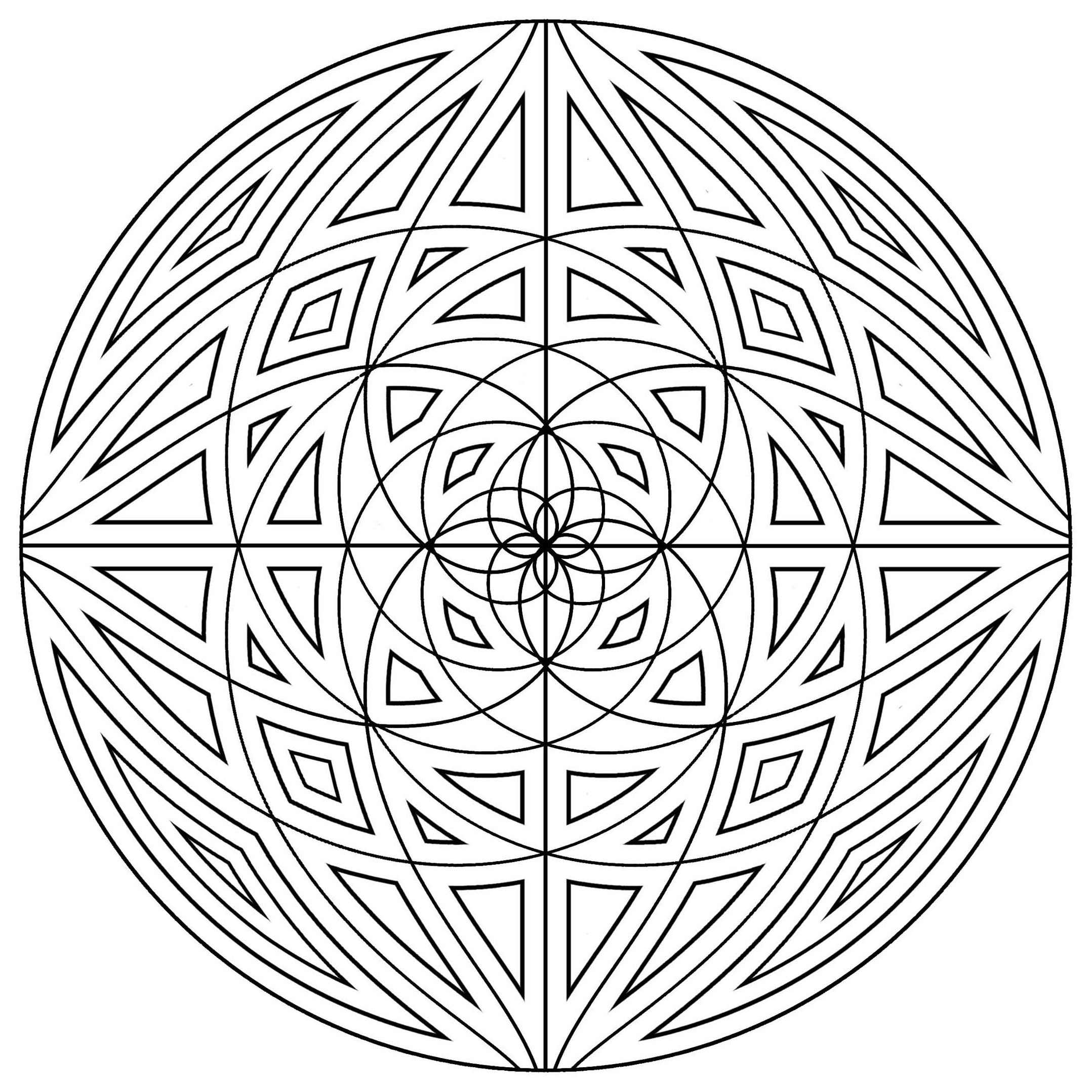 Mandalas-39925 (Ausmalbild) Mandalas-39925 (Ausmalbild zum Ausdrucken und Ausmalen für Erwachsene)