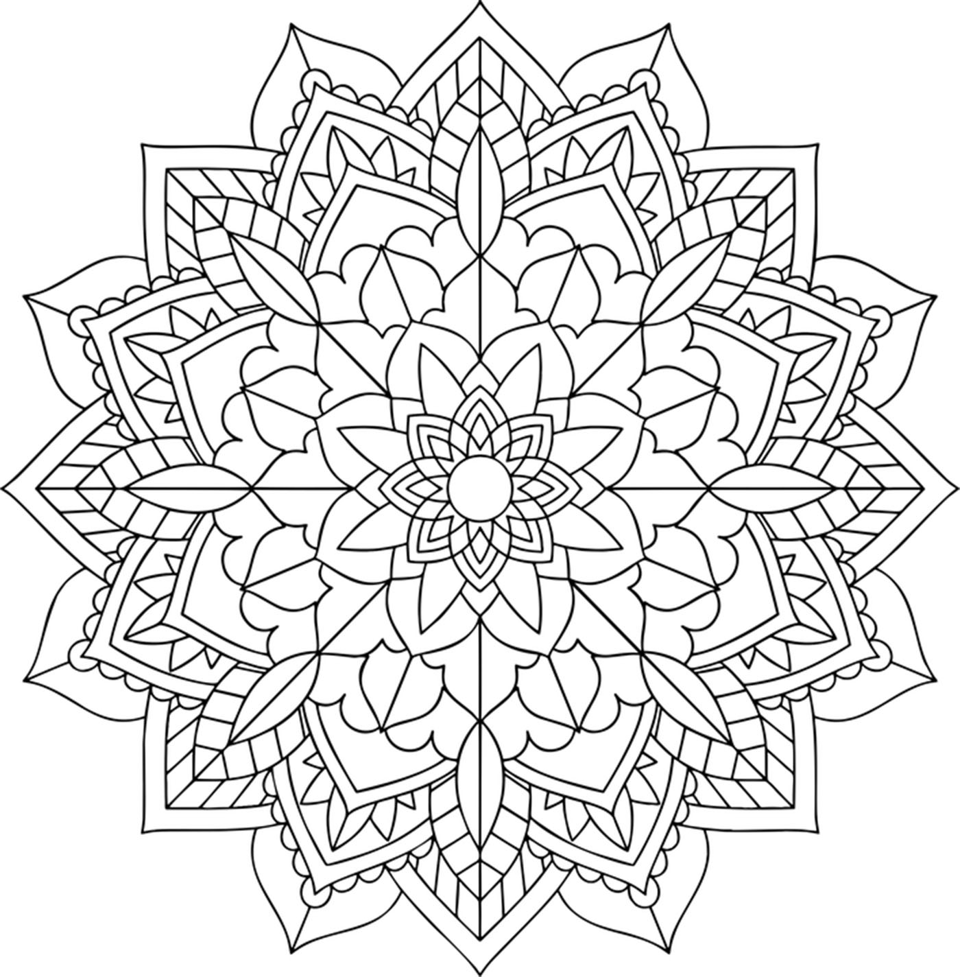 Wenn Sie Ihre Kreativität zum Ausdruck bringen möchten, ist dieses Mandala genau das Richtige für Sie.