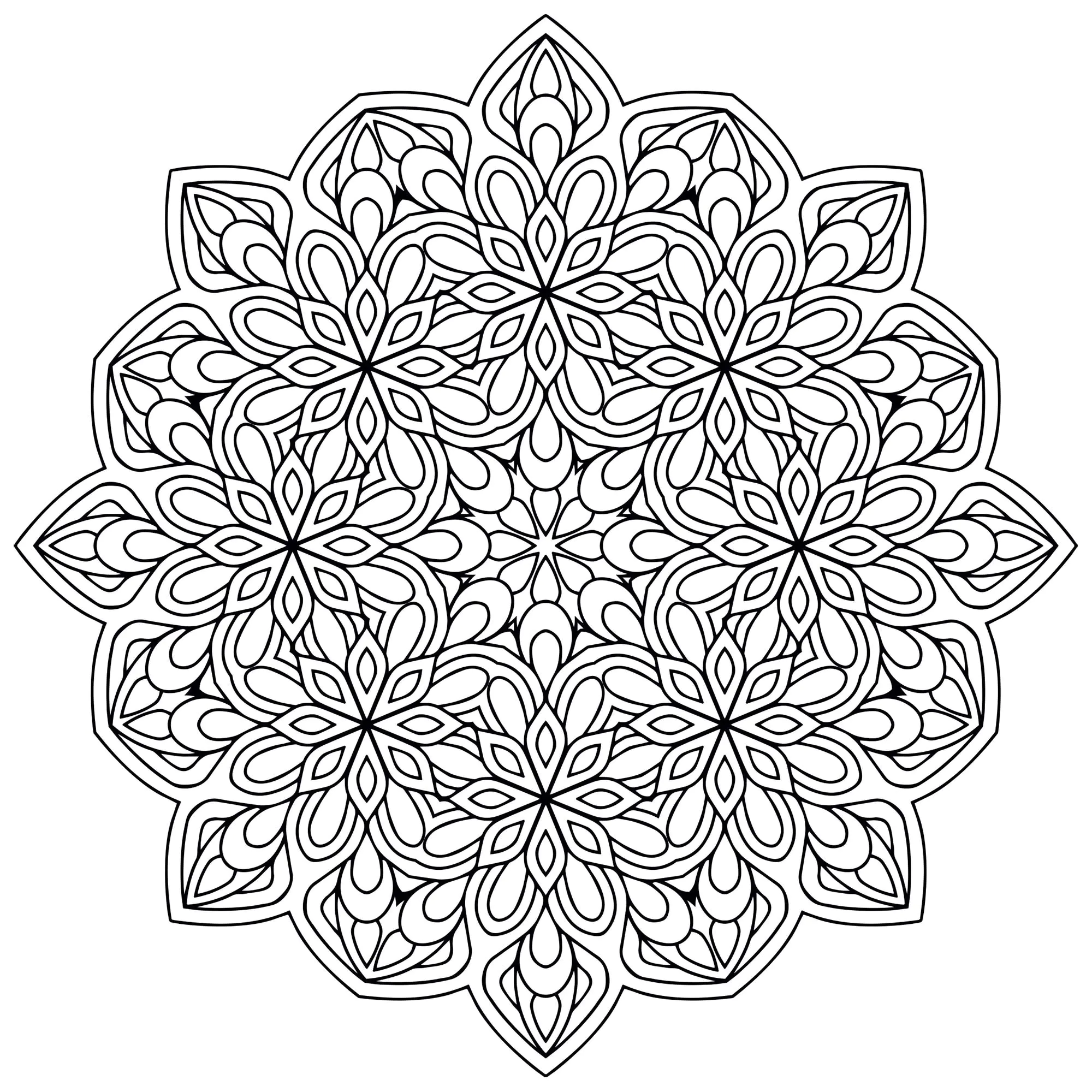 Zen- und Anti-Stress-Mandala - 8 (Ausmalbild von Céline zum Ausdrucken und Ausmalen für Erwachsene)