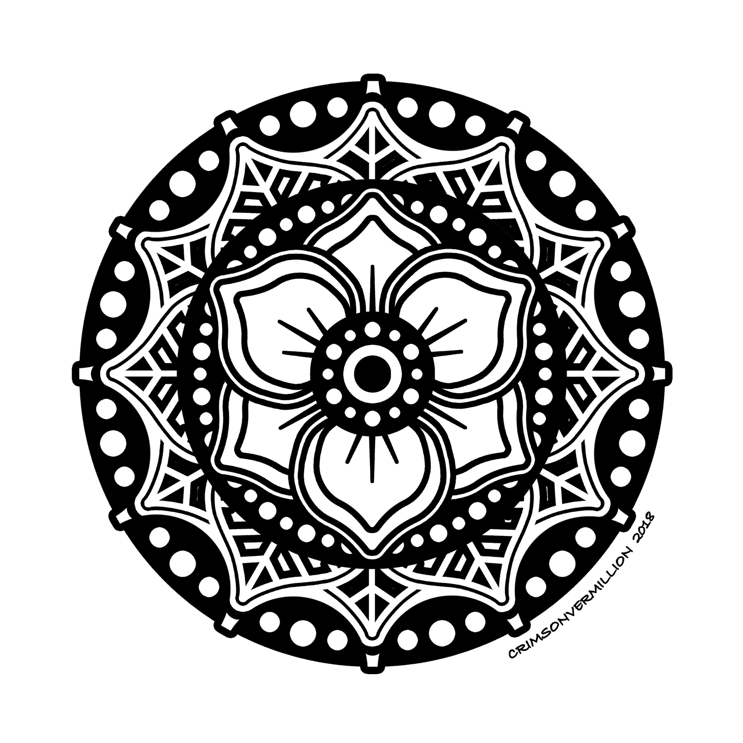 Dieses Mandala, das wie Spitze gestaltet ist, ist eine wahre Augenweide.