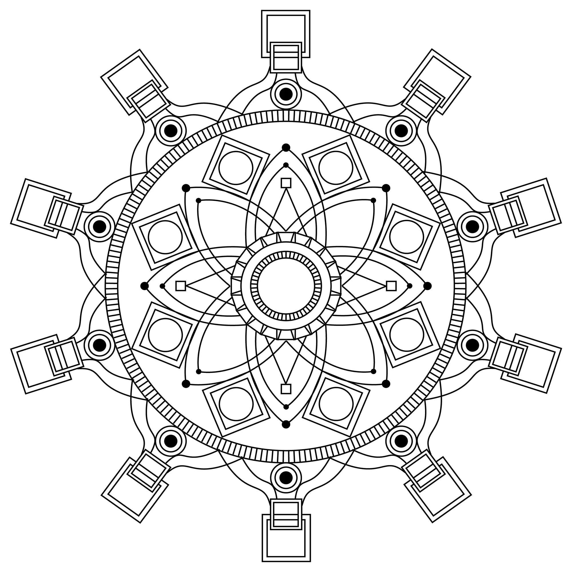 Mandalas-92807 (Ausmalbild zum Ausdrucken und Ausmalen für Erwachsene)