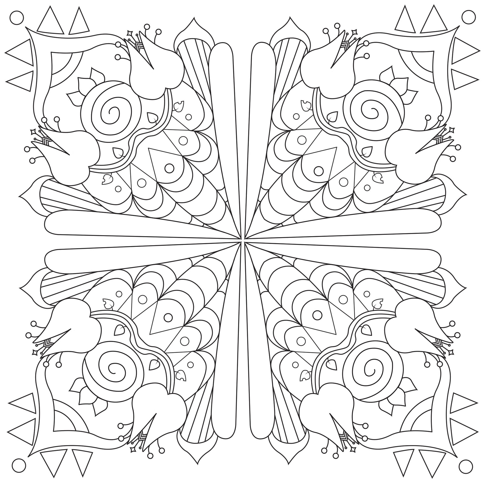 Mandala mit abstrakten Mustern